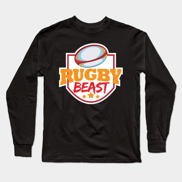 Rugby beast Long Sleeve T-Shirt by maxcode